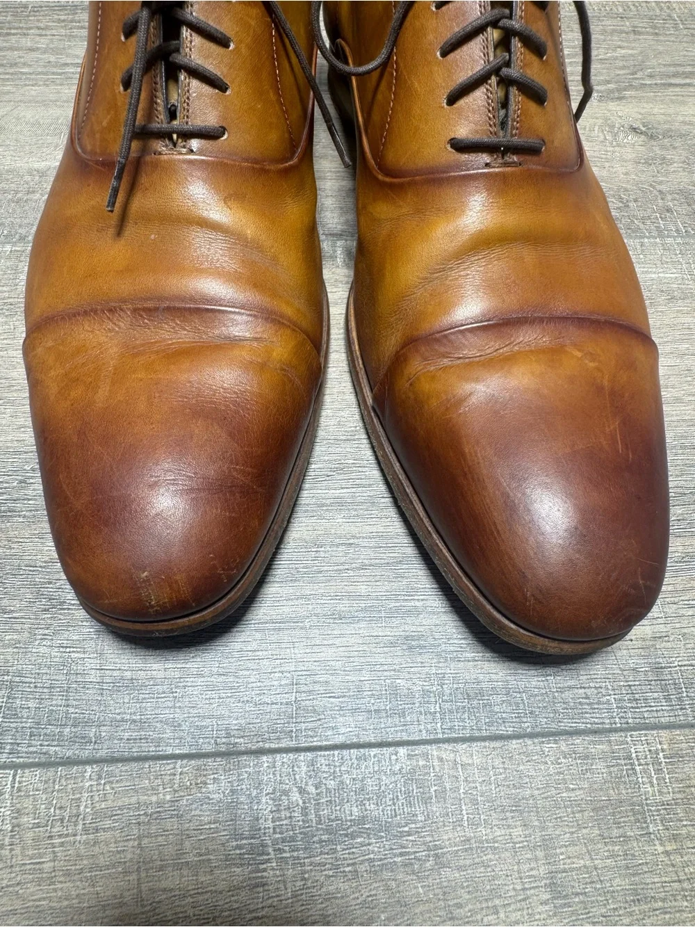Magnanni Men's Leather Oxford Dress Shoes - Brown Size 13